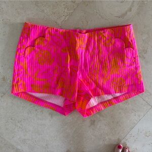 Lilly Pulitzer Vibrant Pink and Orange High Waist Shorts - 2